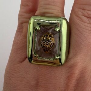 Kurt Geiger Eagle Head Metallic Cocktail Ring